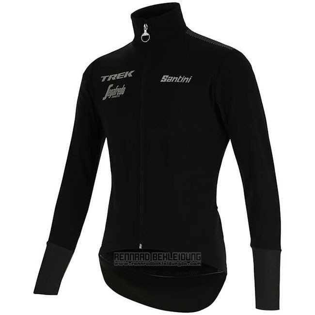 2019 Fahrradbekleidung Trek Segafredo Shwarz Trikot Langarm und Tragerhose